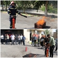 مانور عملی اطفای حریق برای دانشجویان در سازمان آتش‌نشانی برگزار شد