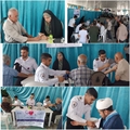 برپایی ایستگاه سلامت در محل نماز جمعه شهرستان داراب 